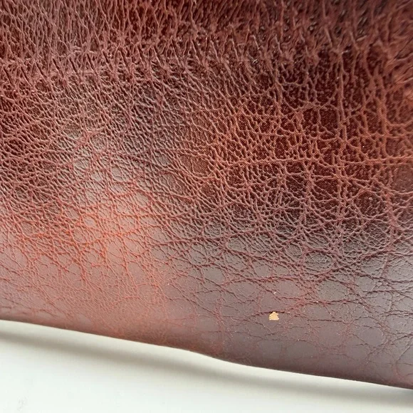 Elegant Dark Brown Leather Wristlet Clutch with Tassel - Picture 4 of 7